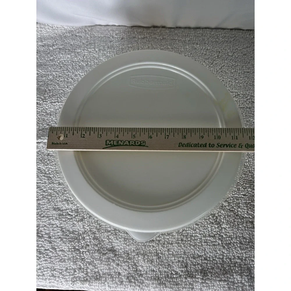 VTG Rubbermaid 1.6 Gallon Round Clear Plastic Food Storage Container 